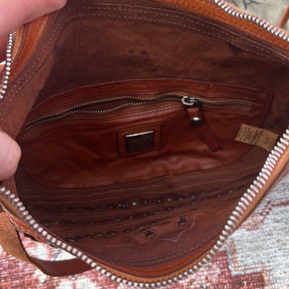 Campomaggi Catullo Clutch Bag Embellished Hobo shoulder purse cognac Studded - Picture 3 of 11